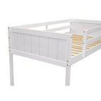 Niedriges Loftbett aus Holz in Twin/Full-Größe mit Leiter
