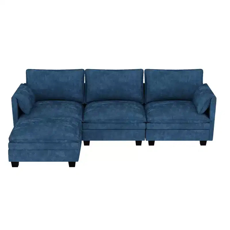 107,8 L-förmiges 3-Sitzer-Sofa mit Ottoman