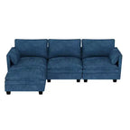 107,8 L-förmiges 3-Sitzer-Sofa mit Ottoman
