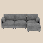107,8 L-förmiges 3-Sitzer-Sofa mit Ottoman