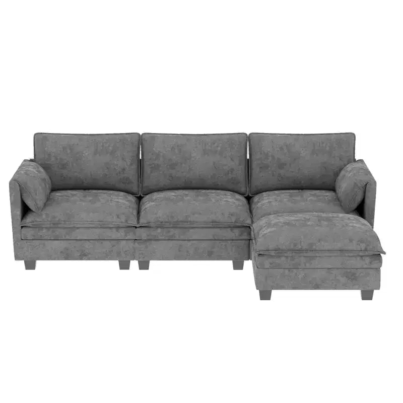 107,8 L-förmiges 3-Sitzer-Sofa mit Ottoman