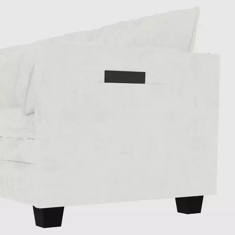 107,8 L-förmiges 3-Sitzer-Sofa mit Ottoman