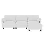 107,8 L-förmiges 3-Sitzer-Sofa mit Ottoman