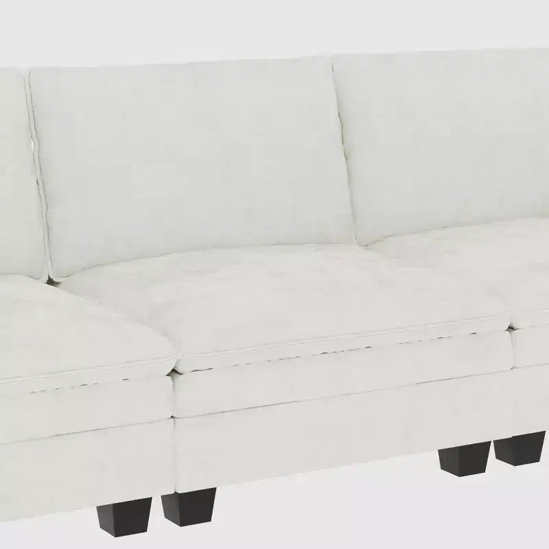 107,8 L-förmiges 3-Sitzer-Sofa mit Ottoman