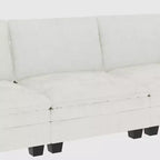 107,8 L-förmiges 3-Sitzer-Sofa mit Ottoman