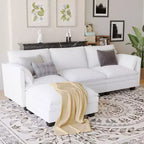 Christopher Knight Home 107.8 L-Shaped 3 Seater Sofa with Ottoman