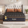 Bestier 14 Queen Size Mattress, Cooling Gel Memory Foam Black Mattress, Organic Wool Mattress, Lumbar Support Spring for Superior Comfort