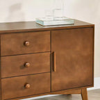 Mid Century Modern 47.3 Holz-Anrichte mit 2 Türen und 3 Schubladen