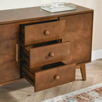 Mid Century Modern 47.3 Holz-Anrichte mit 2 Türen und 3 Schubladen
