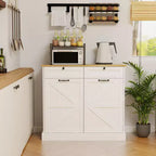 GDFStudio Avalon Trash Can Storage Cabinet with Tilt-Out Design and Drawers