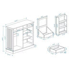 Schrank mit - und Schubladen