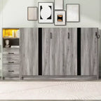 Metall-Holz-Schrankbett, in einen Schrank klappbar