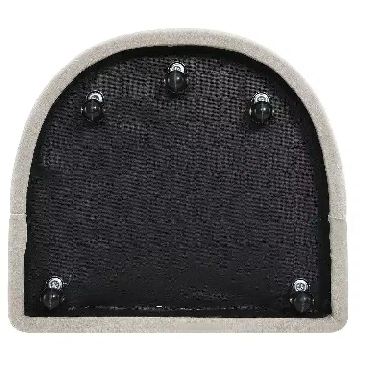 Sessel mit geschwungener Rückenlehne,Drehsessel mit Fußkreuz,Rollen,runder Sitz,neutraler strukturierter Stoff,Loungesessel für Wohnzimmer,Schlafzimmer