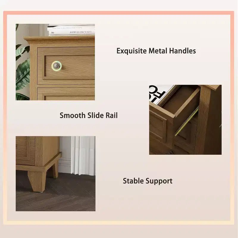 6-Schubladen-Kommode, Aufbewahrungsschrank aus Holz mit Schubladen, große, breite Kommode als TV-Ständer, moderne Schubladenorganizer für Schlafzimmer, Wohnzimmer, Flur, Eingangsbereich