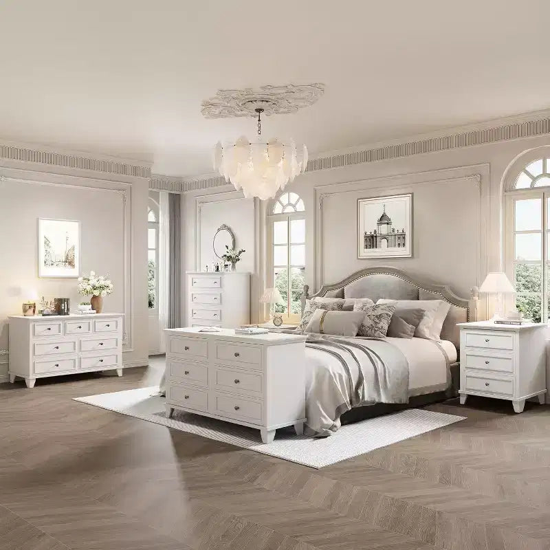6-Schubladen-Kommode, Aufbewahrungsschrank aus Holz mit Schubladen, große, breite Kommode als TV-Ständer, moderne Schubladenorganizer für Schlafzimmer, Wohnzimmer, Flur, Eingangsbereich