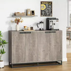 Sideboard Buffet Schrank, Akzentschrank mit 4 Türen und verstellbaren Einlegeböden, Küchenbuffetschrank, Esszimmer, Eingangsbereich, Wohnzimmer
