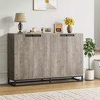 Sideboard Buffet Schrank, Akzentschrank mit 4 Türen und verstellbaren Einlegeböden, Küchenbuffetschrank, Esszimmer, Eingangsbereich, Wohnzimmer