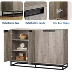 Sideboard Buffet Schrank, Akzentschrank mit 4 Türen und verstellbaren Einlegeböden, Küchenbuffetschrank, Esszimmer, Eingangsbereich, Wohnzimmer