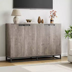 Sideboard Buffet Schrank, Akzentschrank mit 4 Türen und verstellbaren Einlegeböden, Küchenbuffetschrank, Esszimmer, Eingangsbereich, Wohnzimmer