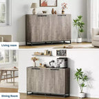 Sideboard Buffet Schrank, Akzentschrank mit 4 Türen und verstellbaren Einlegeböden, Küchenbuffetschrank, Esszimmer, Eingangsbereich, Wohnzimmer
