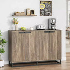 Sideboard Buffet Schrank, Akzentschrank mit 4 Türen und verstellbaren Einlegeböden, Küchenbuffetschrank, Esszimmer, Eingangsbereich, Wohnzimmer