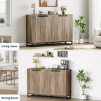Sideboard Buffet Schrank, Akzentschrank mit 4 Türen und verstellbaren Einlegeböden, Küchenbuffetschrank, Esszimmer, Eingangsbereich, Wohnzimmer