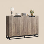 55Inch Sideboard Buffet Cabinet,Accent Cabinet with 4 Doors and Adjustable Shelves,Kitchen Sideboard Storage Cabinet,Dining Room,Entryway,Living Room