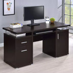 TUYOHW 55 Wooden Writing Desk,Office Computer Desk with 2 Drawers,1 Cabinet,1 Open Shelf,1 Door,Work Desk for Home Office,Study,Small Spaces