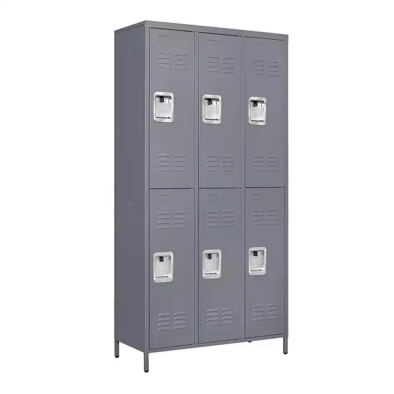Metallspind, grauer Stahlschrank mit unabhängigen Schlössern (für Mitarbeiter/Fitnessstudio/Büro/Schule)