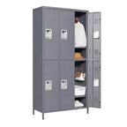 Metallspind, grauer Stahlschrank mit unabhängigen Schlössern (für Mitarbeiter/Fitnessstudio/Büro/Schule)