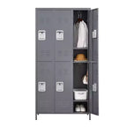 Metallspind, grauer Stahlschrank mit unabhängigen Schlössern (für Mitarbeiter/Fitnessstudio/Büro/Schule)