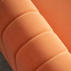 84 Moderne Samtpolster-Sofa, Couch mit goldenen Metallbeinen und gerollten Armlehnen für Wohnzimmer, Schlafzimmer oder Apartment