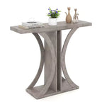 Costway Console Table 40'' Rectangular Entryway Table w/Geometric Frame for Living Room Gray