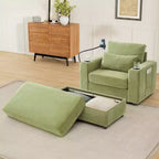 Modern Stil Sessel 42.5 Recamiere Sofa mit beweglichem Stauraum-Ottoman, zwei Getränkehaltern, Seitentaschen für Wohnzimmer Grün