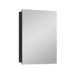 Moderner Medizinschrank mit abgerundeten Ecken, Metallrahmen und Spiegeltür, zur Wandmontage, für das Badezimmer