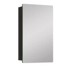 Moderner Medizinschrank mit abgerundeten Ecken, Metallrahmen und Spiegeltür, zur Wandmontage, für das Badezimmer