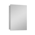 Moderner Medizinschrank mit abgerundeten Ecken, Metallrahmen und Spiegeltür, zur Wandmontage, für das Badezimmer