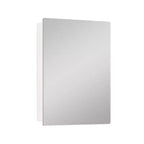 Moderner Medizinschrank mit abgerundeten Ecken, Metallrahmen und Spiegeltür, zur Wandmontage, für das Badezimmer