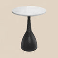 Theobald 16 inch Wide Round Contemporary Modern Side Table in Black