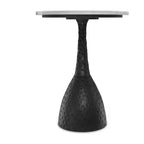 16 Zoll breiter runder Beistelltisch, modern, schwarz