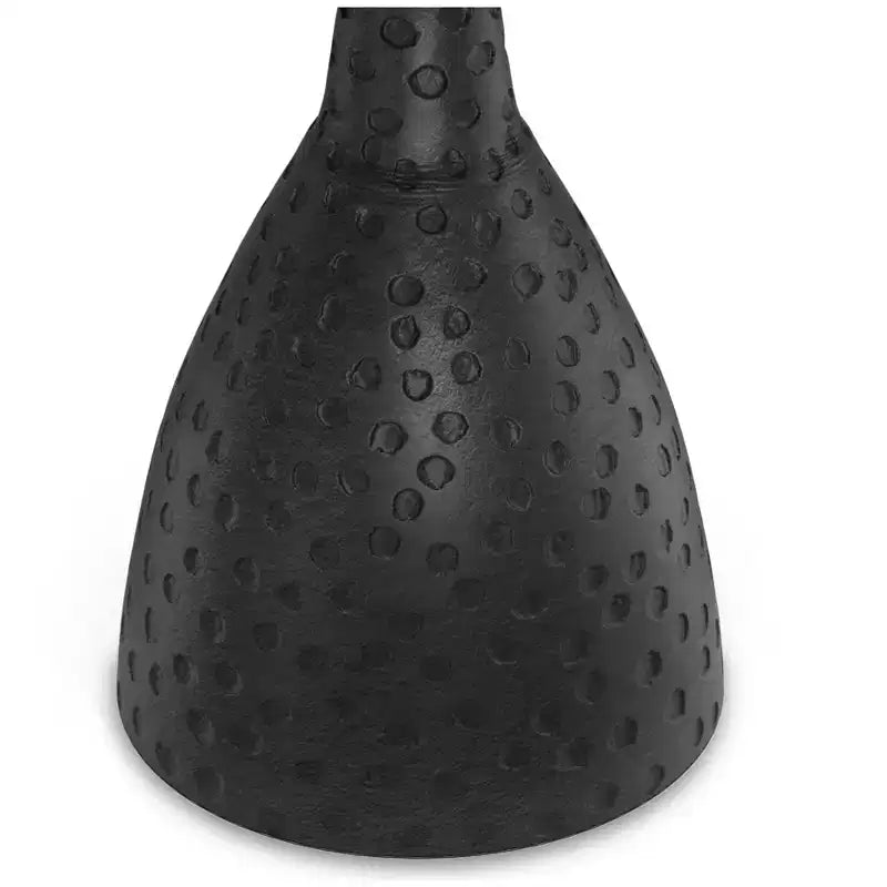 16 Zoll breiter runder Beistelltisch, modern, schwarz
