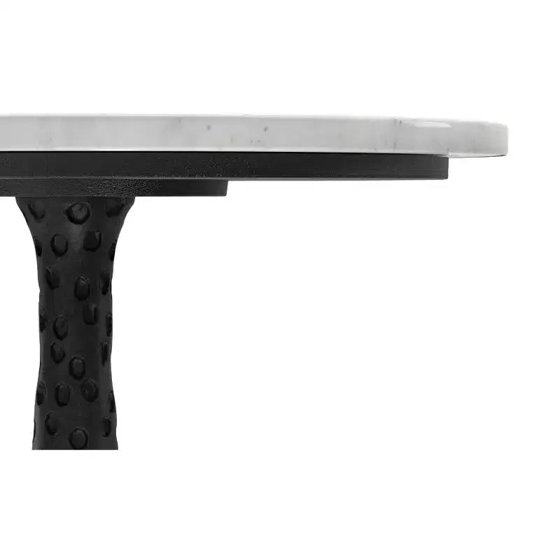 16 Zoll breiter runder Beistelltisch, modern, schwarz