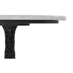 16 Zoll breiter runder Beistelltisch, modern, schwarz