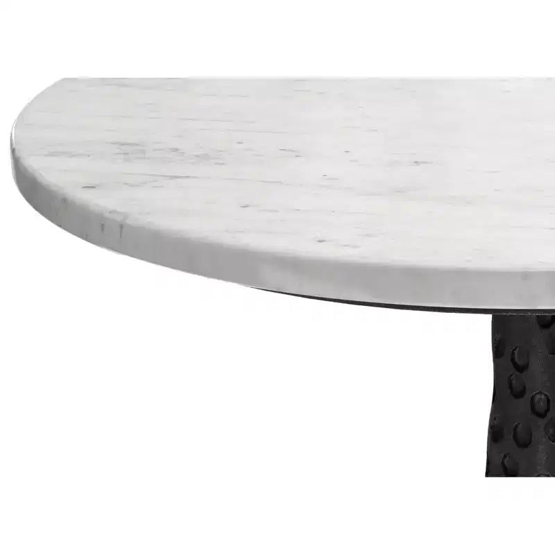 16 Zoll breiter runder Beistelltisch, modern, schwarz
