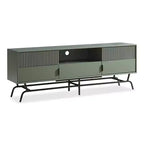 Meadowgrove Modern 3 Drawer TV Stand for TVs up to 65" with Cabinet Sage Green - miBasics: Metal Frame, Cable Management