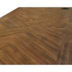Traditioneller Schreibtisch aus Holz mit zwei Sockeln, Braun: Keine Montage erforderlich, 174 cm Breite, Allzweckschublade