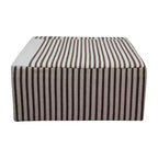 Storied Home Kilim Coffee Table Cream & Brown: Square No Assembly MDF 4 Point/Leg