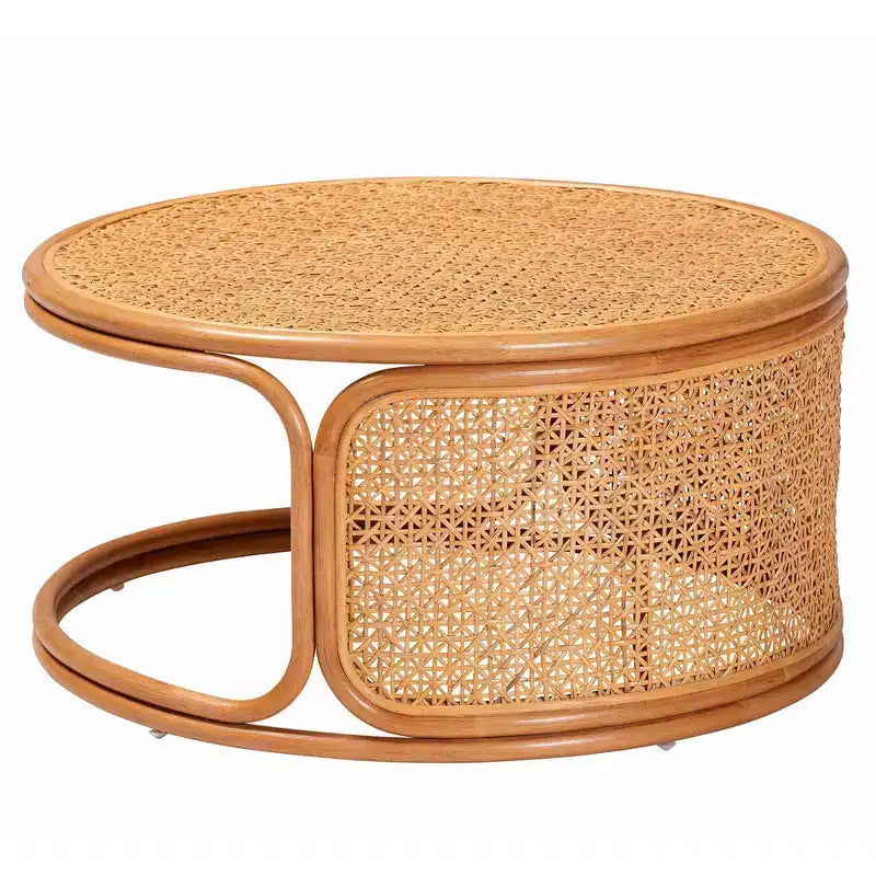 bali & pari Eldon Rattan Couchtisch Honig