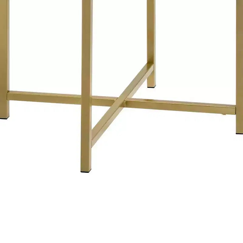 Tischplatte aus transparentem Glas, Gold