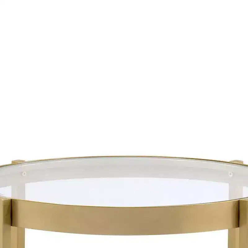 Tischplatte aus transparentem Glas, Gold